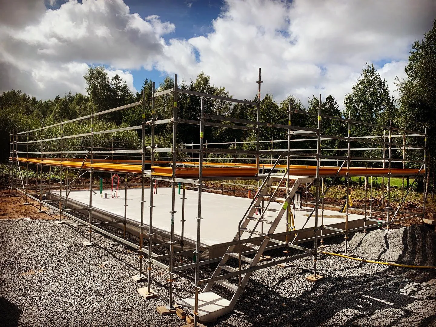 Ställning rund betonggjutning